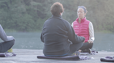 meditation at skyterra by lake