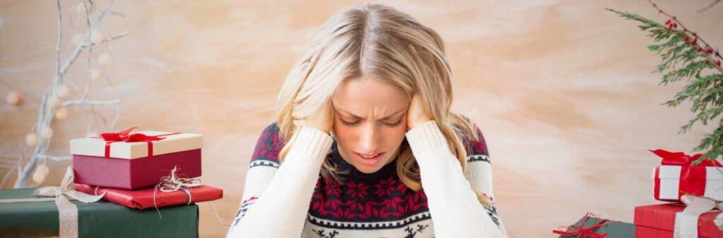 woman stressed out over christmas