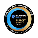USA Today 10Best Readers' Choice badge for Skyterra Wellness Retreat
