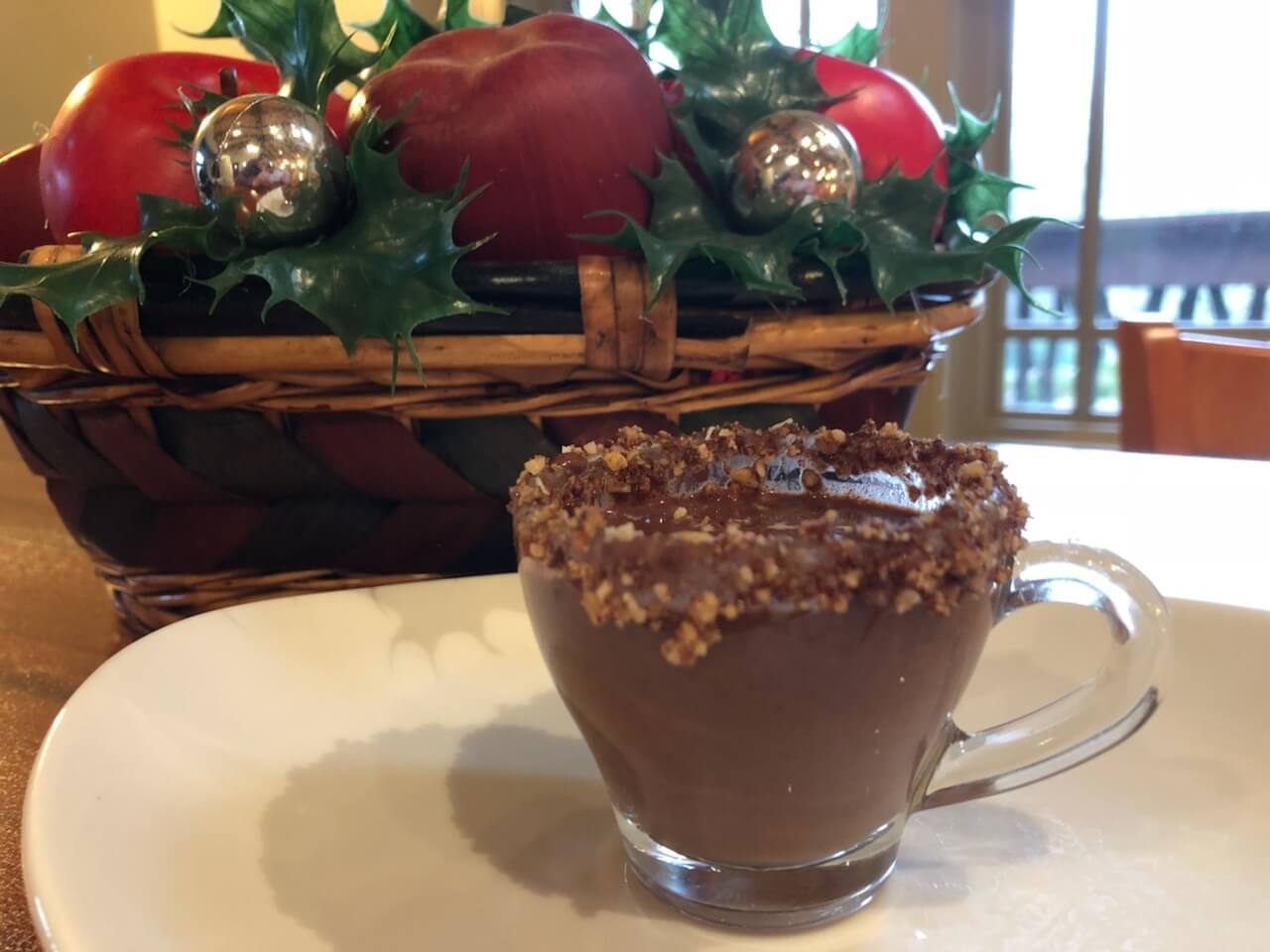Pecan Rimmed Hot Cocoa